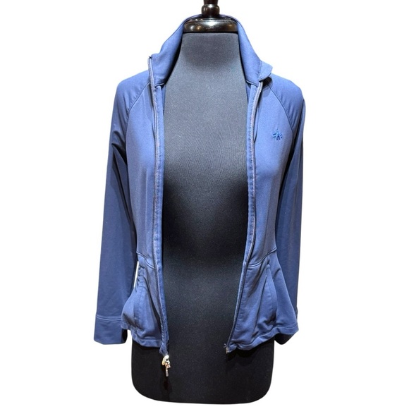 Peter Millar Women’s Stretch Performance Double Zip Navy Jacket UPF 50+ | XS - Picture 3 of 10